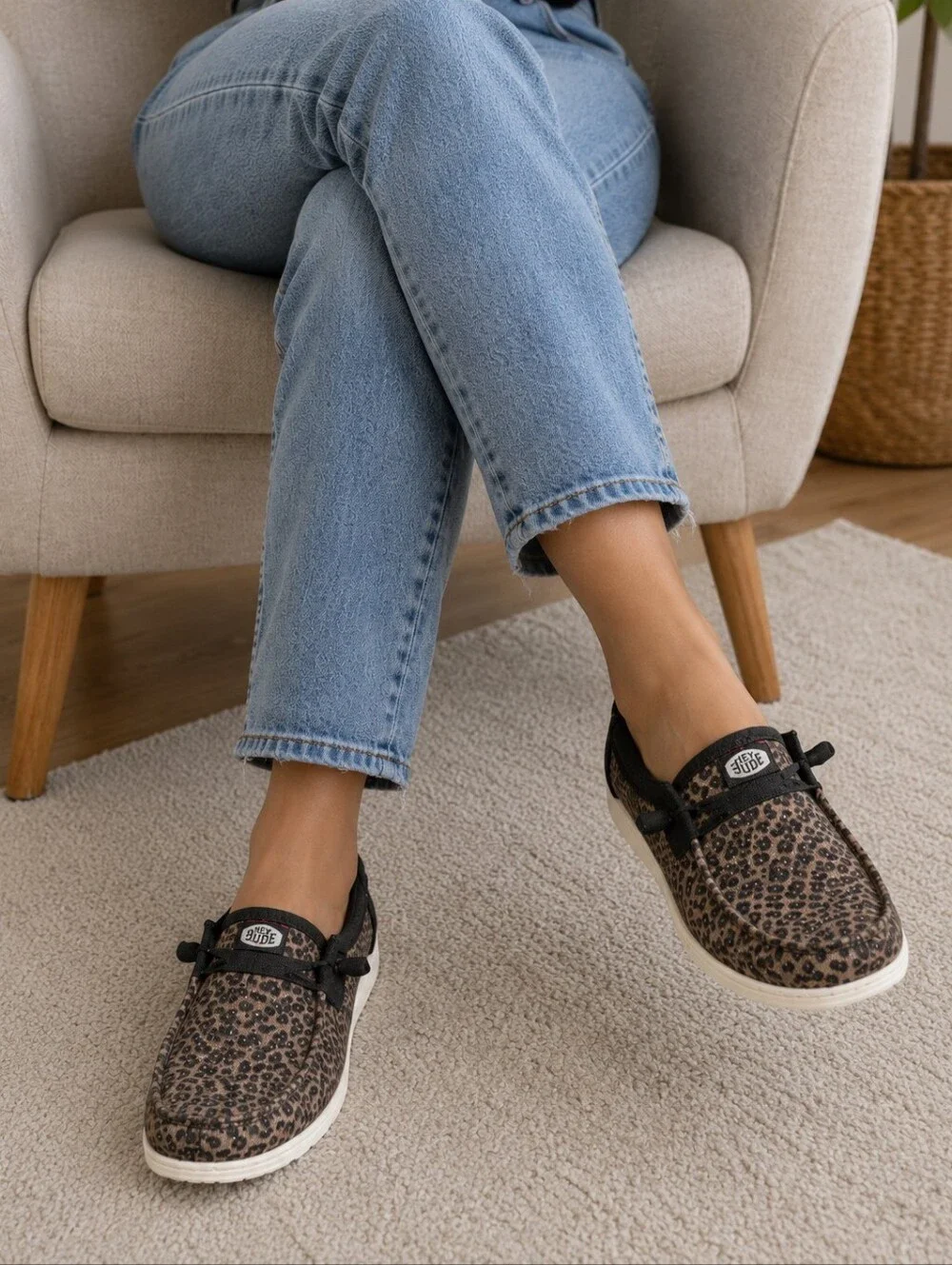 Hey Dude Women's Wendy Sparkle Animal loafers - Picture 1 of 6